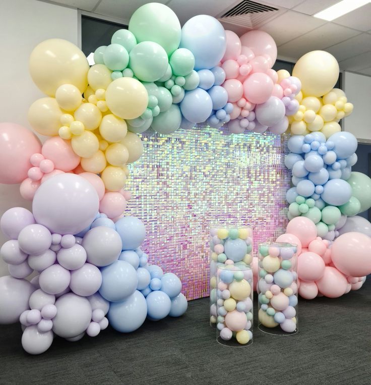 Pastel Balloon Arch Setup