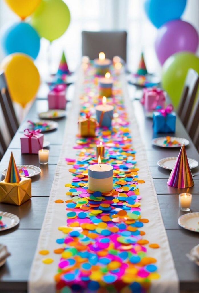 Pastel Confetti Table Decor