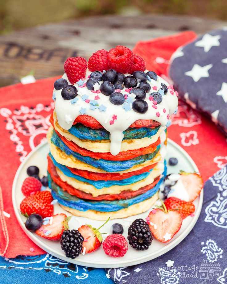 Patriotic Pancake Stacks