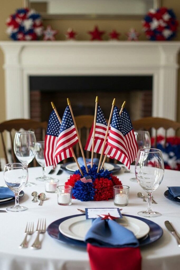 Patriotic Table Flag Centerpieces
