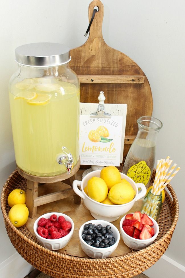 Picnic DIY Lemonade Station