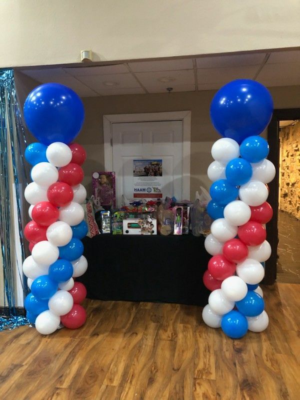 Red White and Blue Balloon Decor