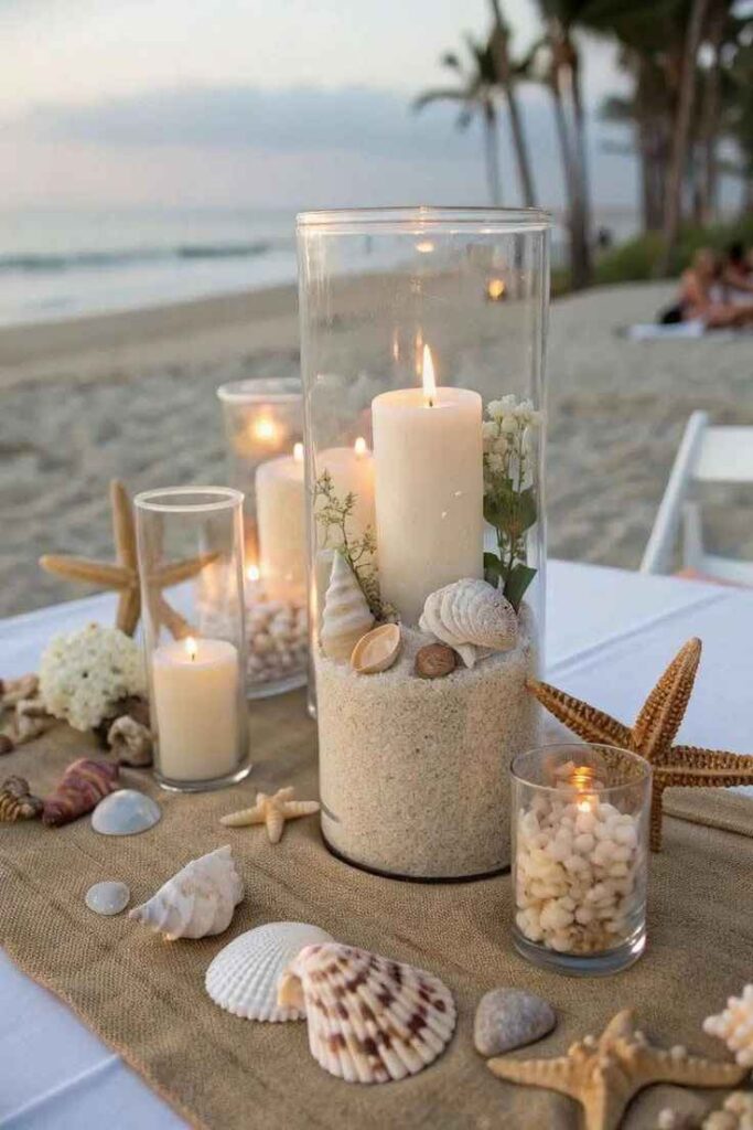 Seashell Table Decor Setup