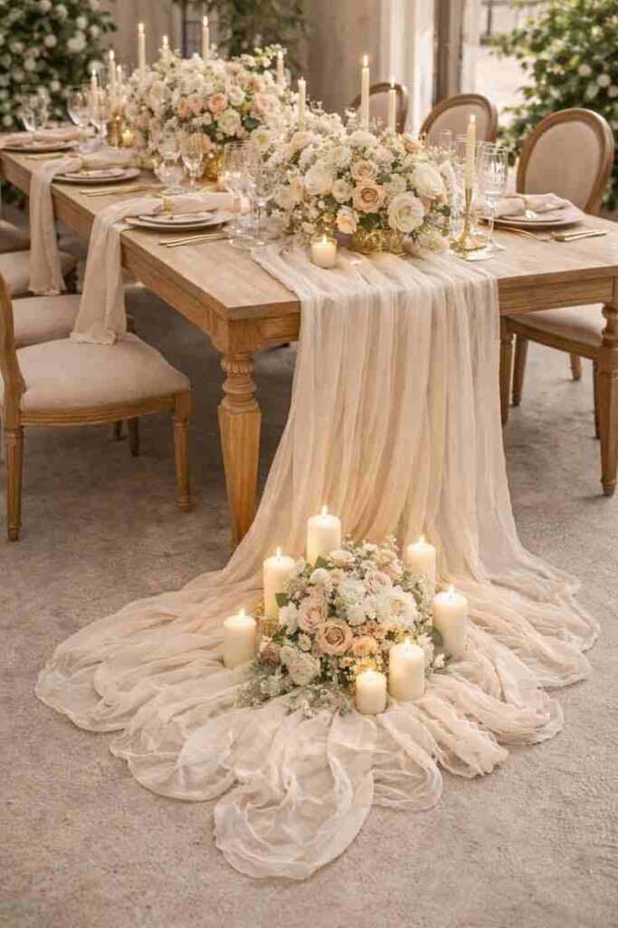 Soft Beige and Cream Theme Table