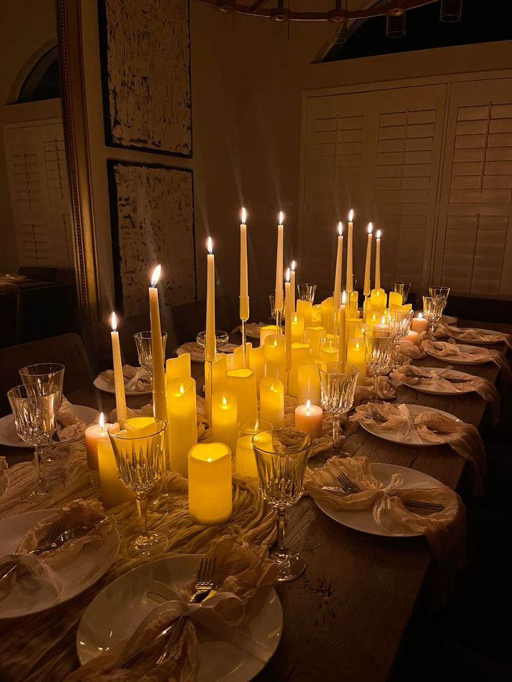 Soft Candle Glow Dessert Table