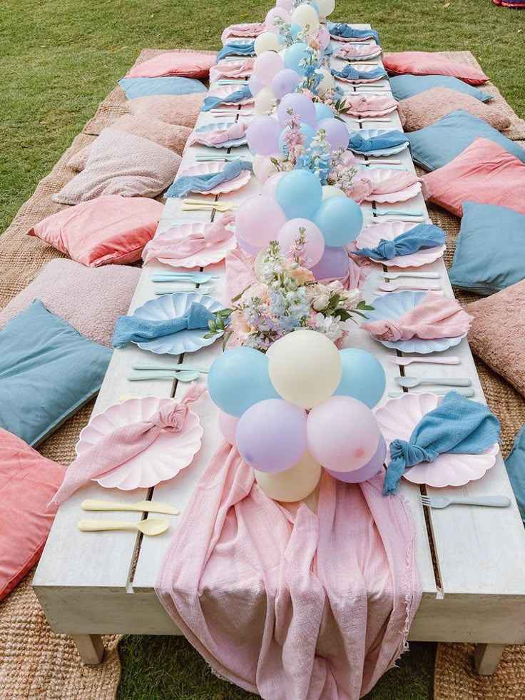 Themed Color Picnic Setup