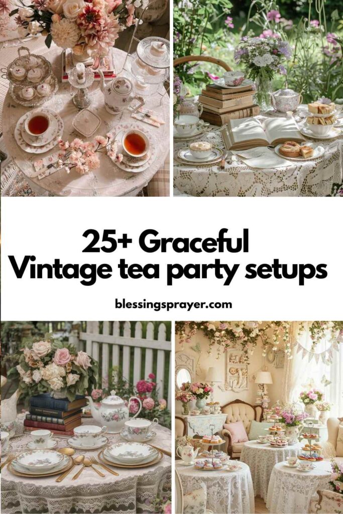 Vintage tea party setups