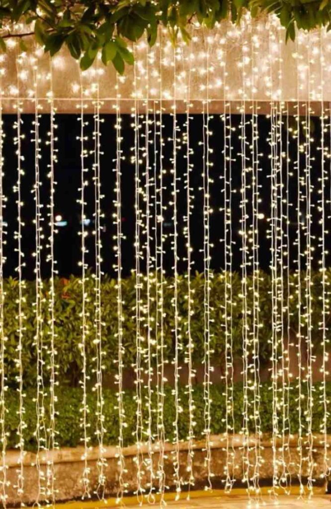 Warm Fairy Light Canopy