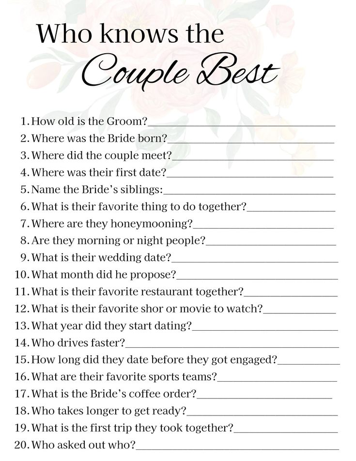 Who Knows the Couple Best