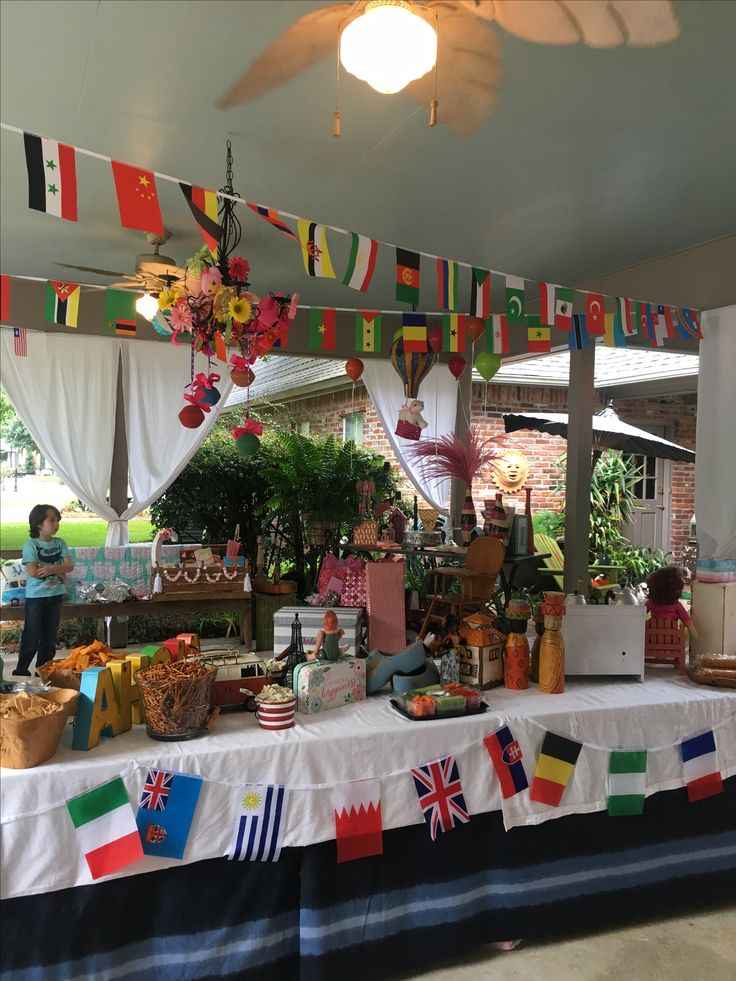 Around the World Party Setup