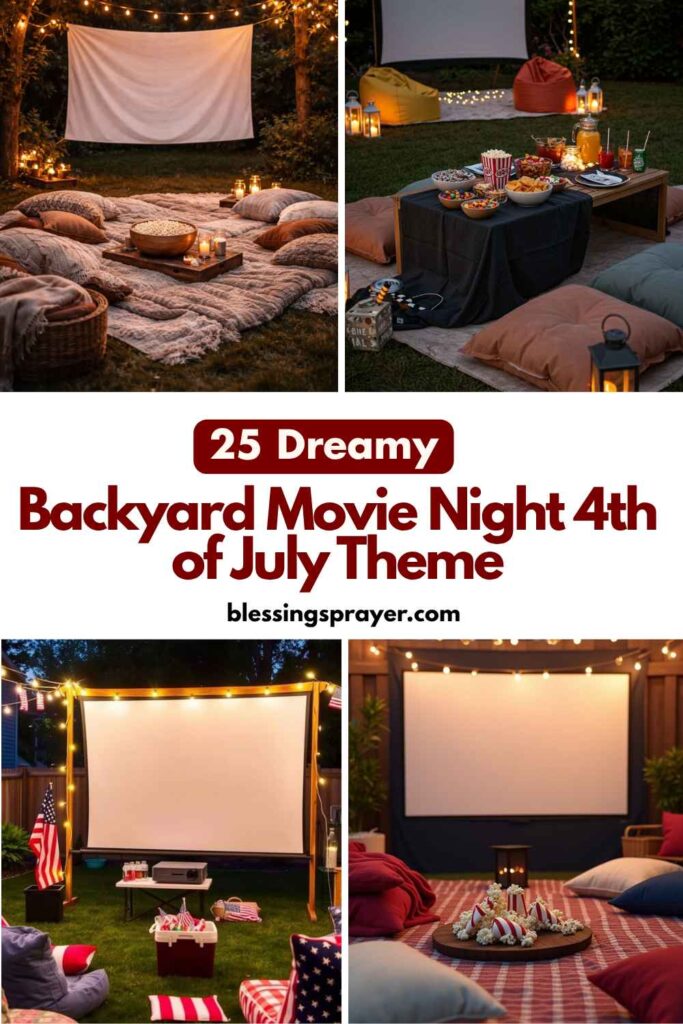 Backyard Movie Night 4th of July Theme