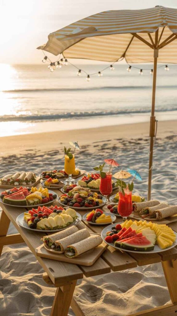 Beachy Backyard Decor Setup