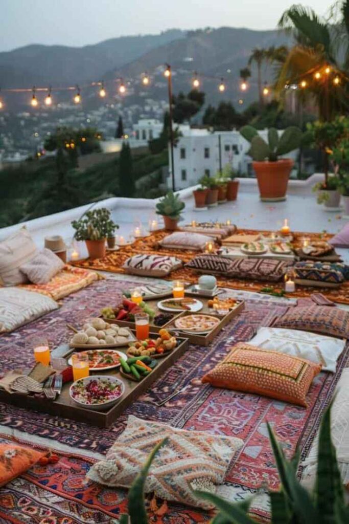 Boho Floor Seating Setup