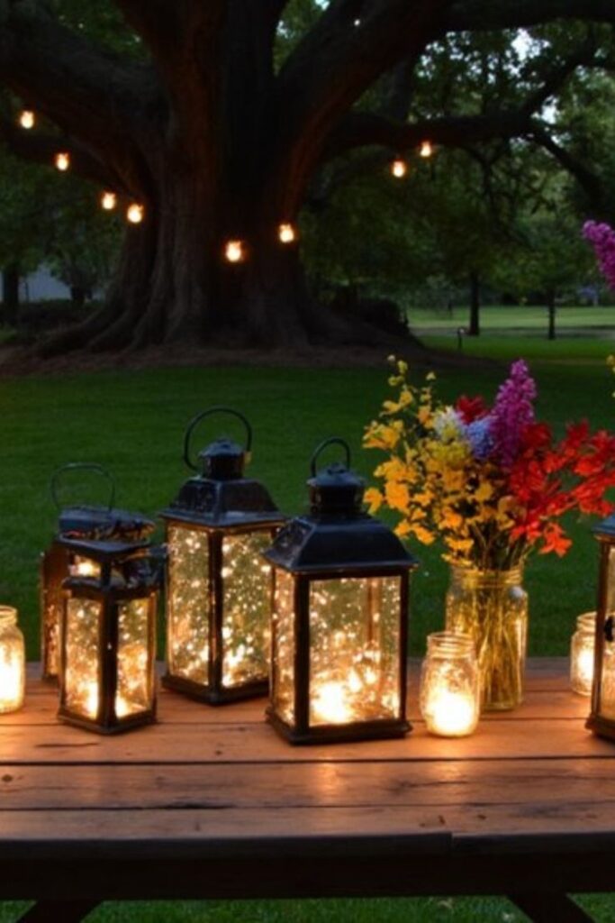 Candle and Lantern Setup