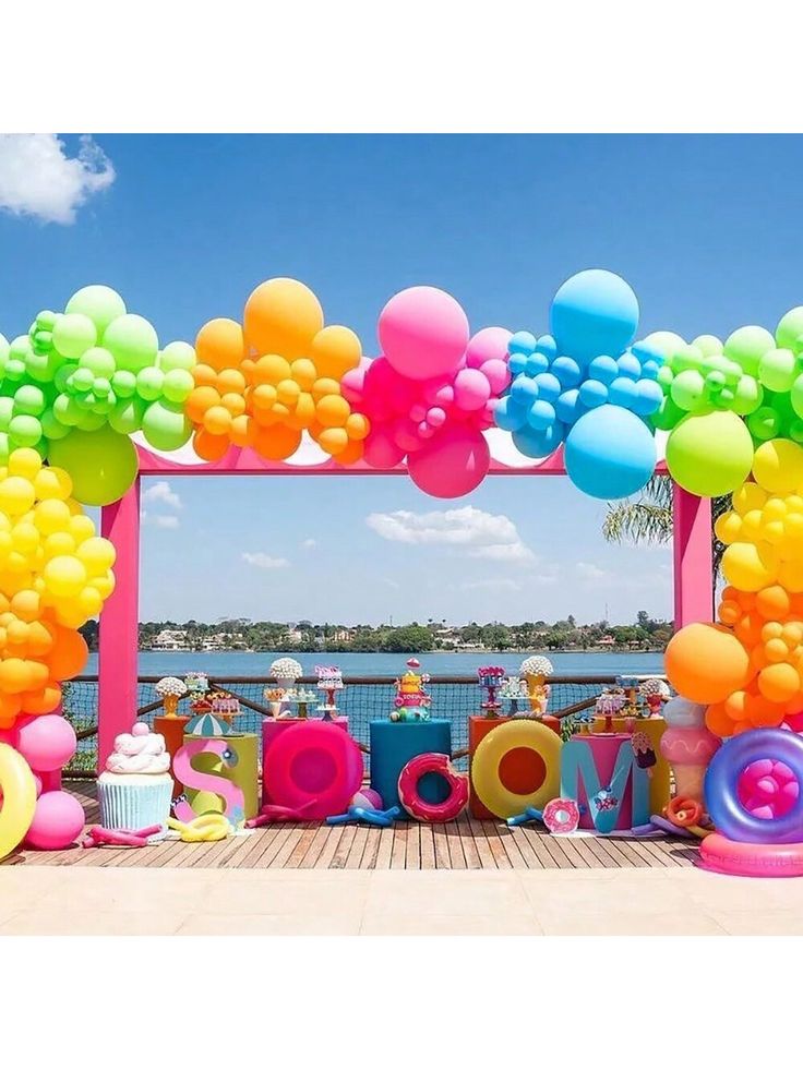 Colorful Balloon Pool Setup