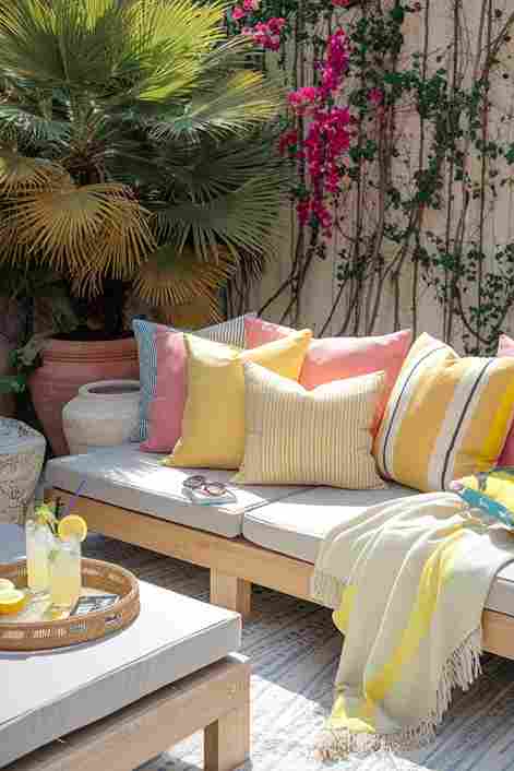 Colorful Cushion Lounge Setup