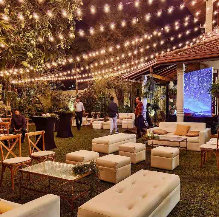 Cozy Lounge Party Setup