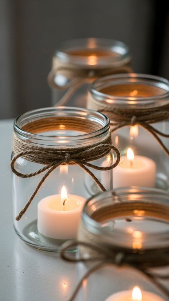 DIY Candle Jar Decor Setup