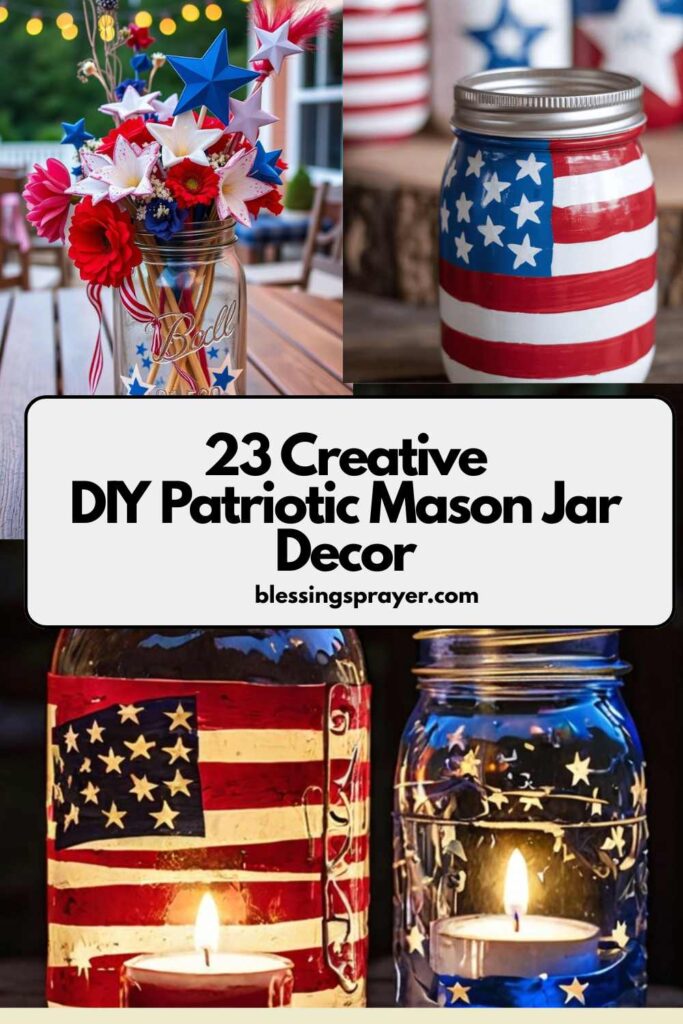 DIY Patriotic Mason Jar Decor