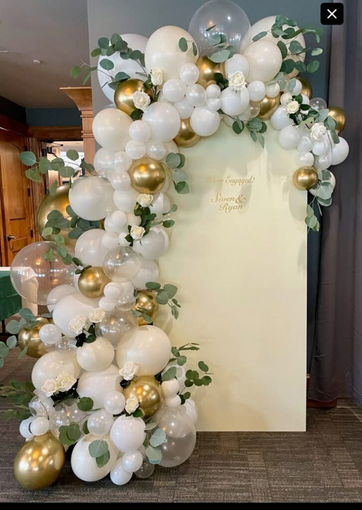 Elegant Balloon Backdrop Setup