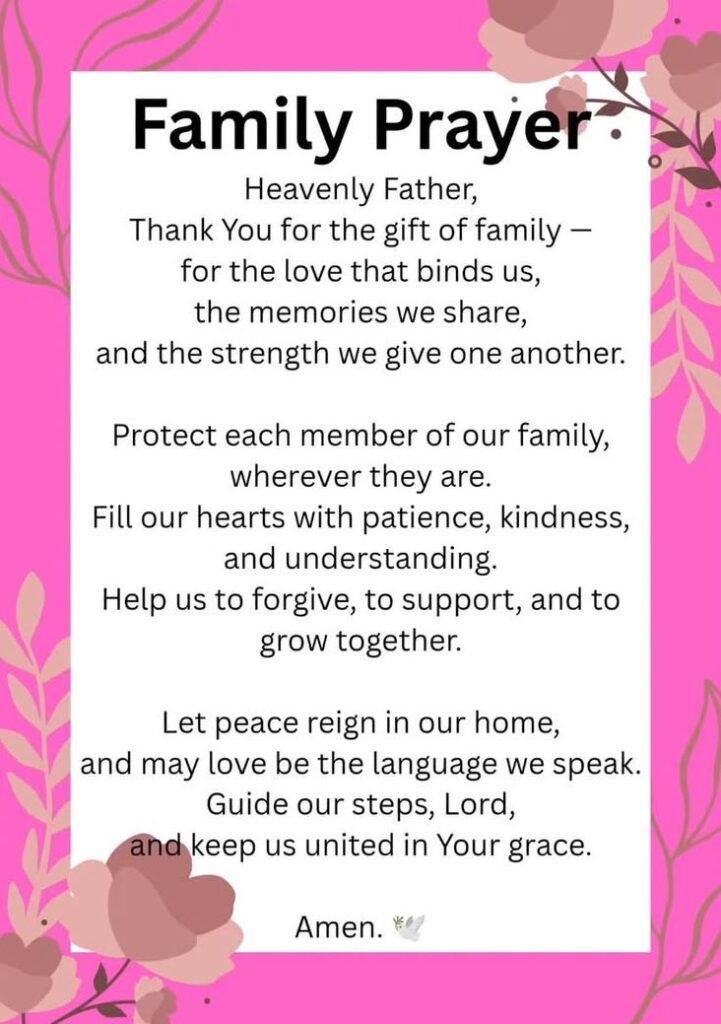 Family Prayer Partner Moment