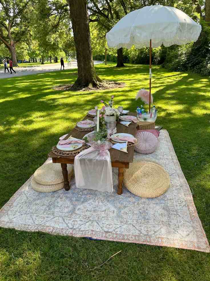 Floral Picnic Setup