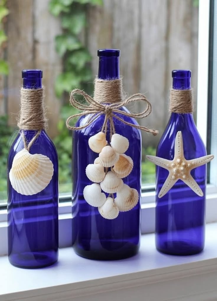Glass Bottle Coastal Decor