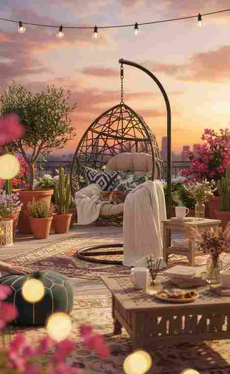 Hanging Decor Sunset Setup