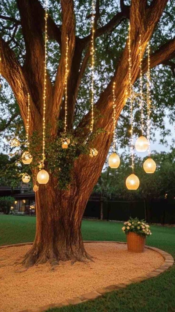 Hanging Fairy Light Tree Decor