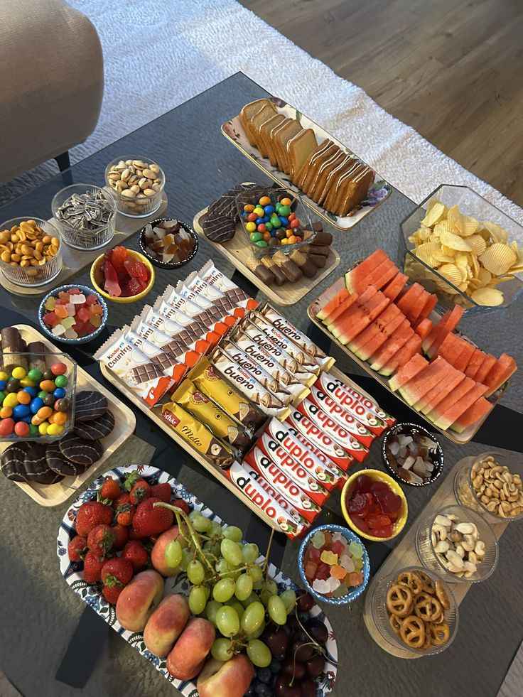 Low Table Snack Setup