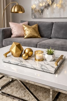 Marble and Gold Luxe Setup