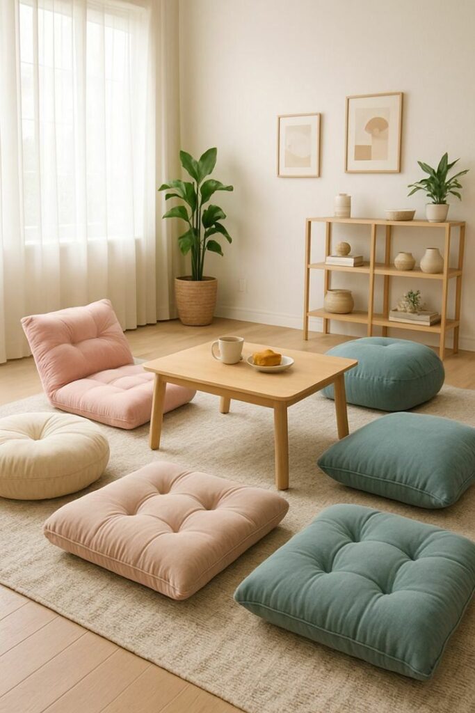 Minimal Floor Seating Setup