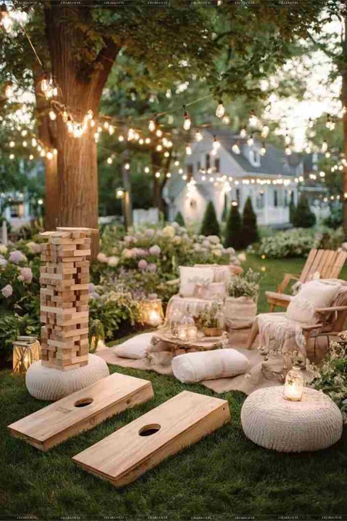 Outdoor Game Corner Setup