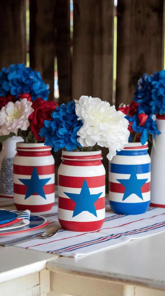 Painted Mason Jar Decor