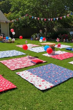 Patriotic Picnic Lounge Setup