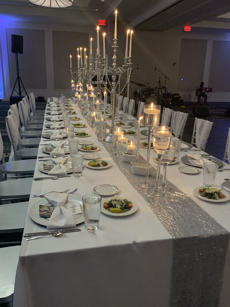 Silver Luxe Celebration Setup