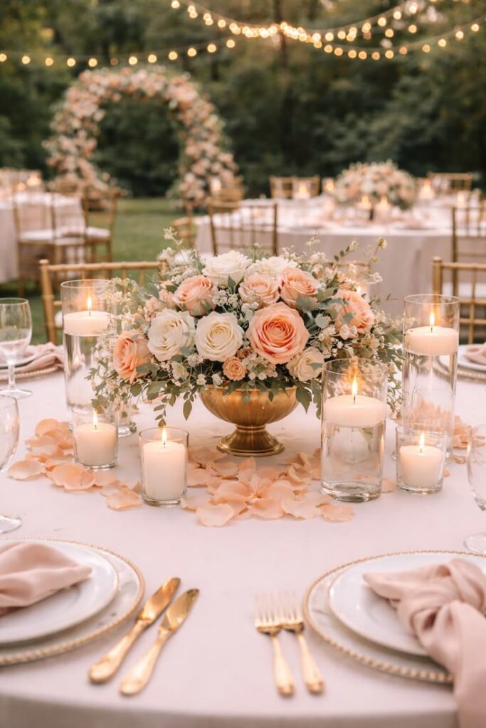 Soft Floral Table Setup