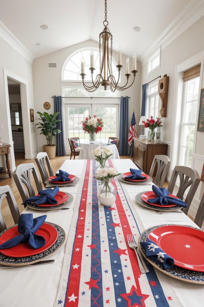 Stars and Stripes Brunch Setup