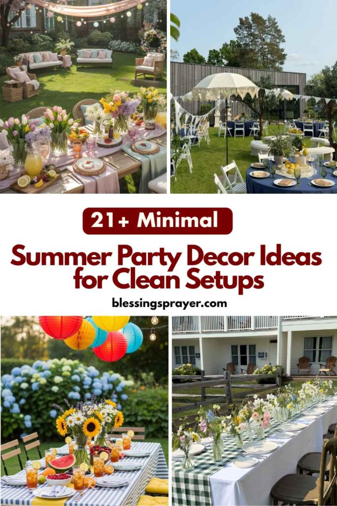 Summer Party Decor Ideas for Clean Setups