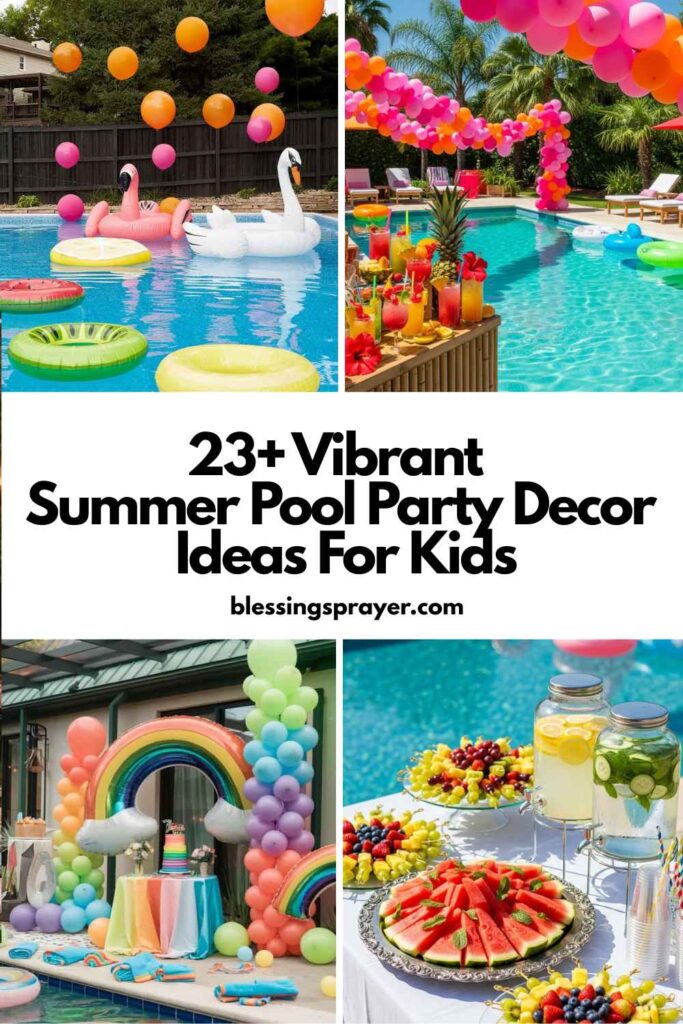 Summer Pool Party Decor Ideas For Kids