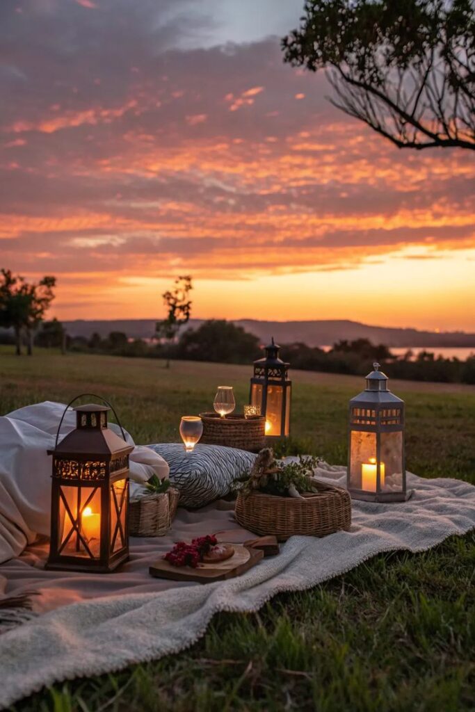 Sunset Picnic Setup