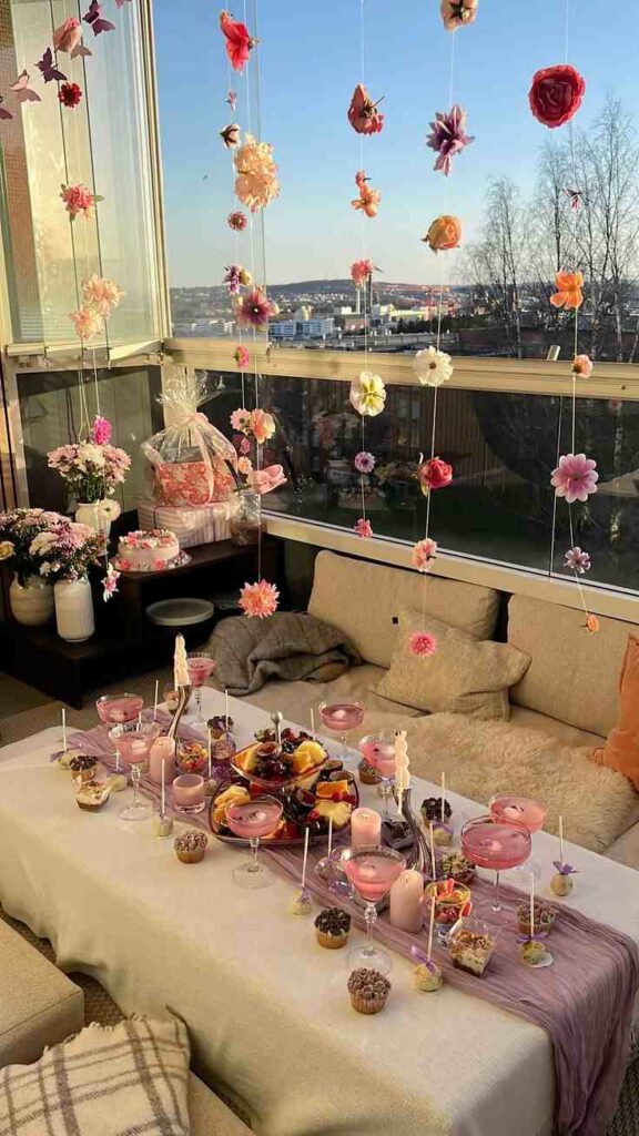 Window Side Party Setup