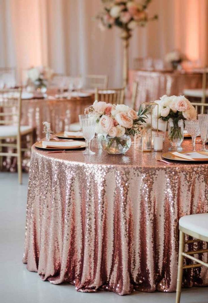 Rose Gold Table Setup