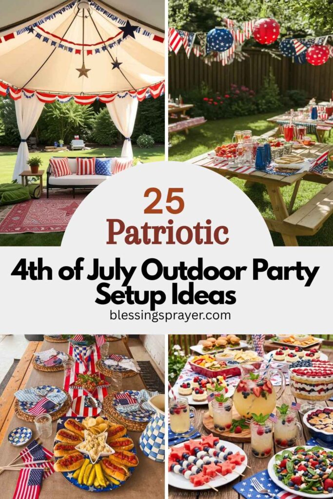4th of July Outdoor Party Setup Ideas