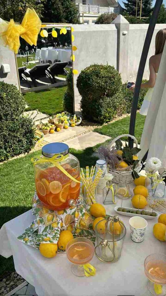 Backyard Lemon Theme Birthday Party