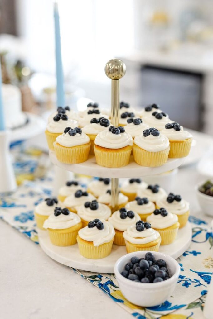 Blueberry Cupcake Decorating Station
