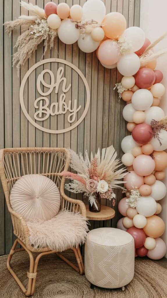 Boho Baby Shower Lounge Corner