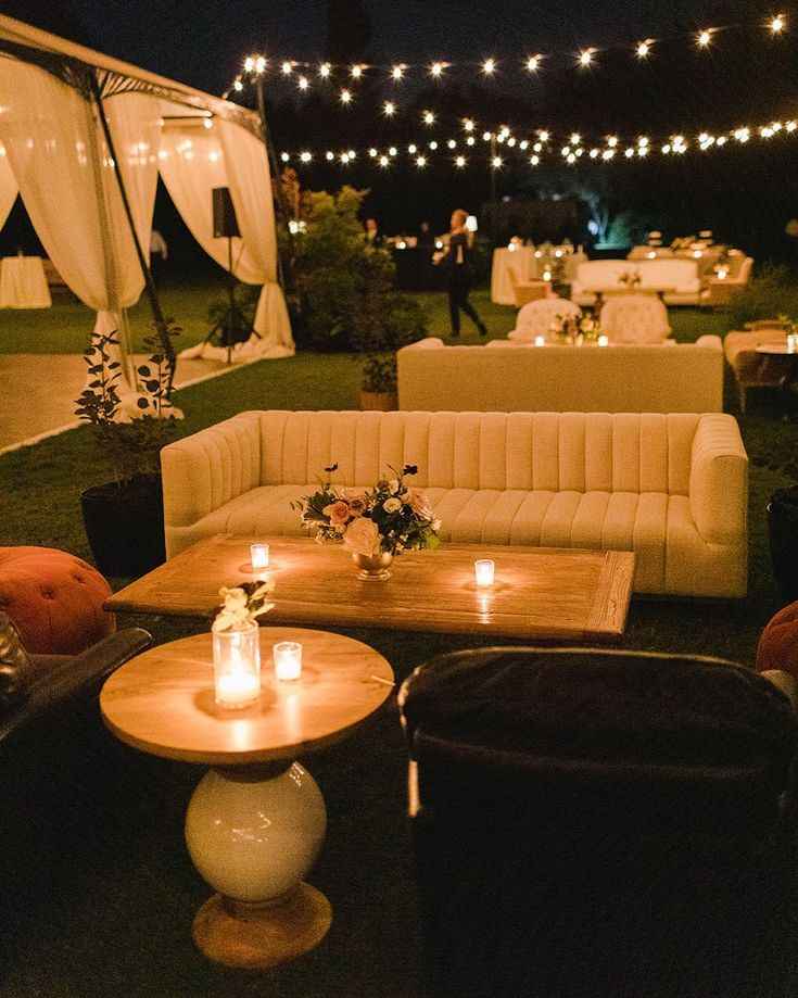 Candlelit Graduation Lounge Area