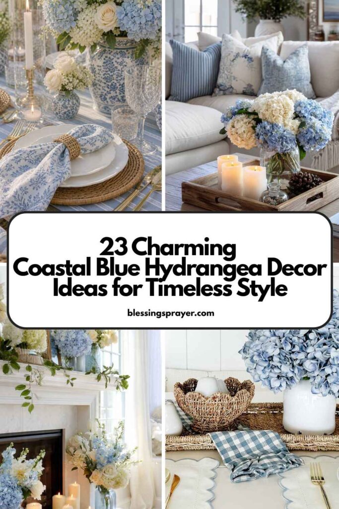 Coastal Blue Hydrangea Decor Ideas for Timeless Style