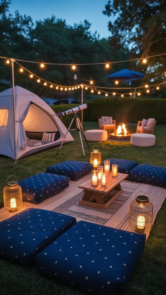 Cozy Backyard Stargazing Party